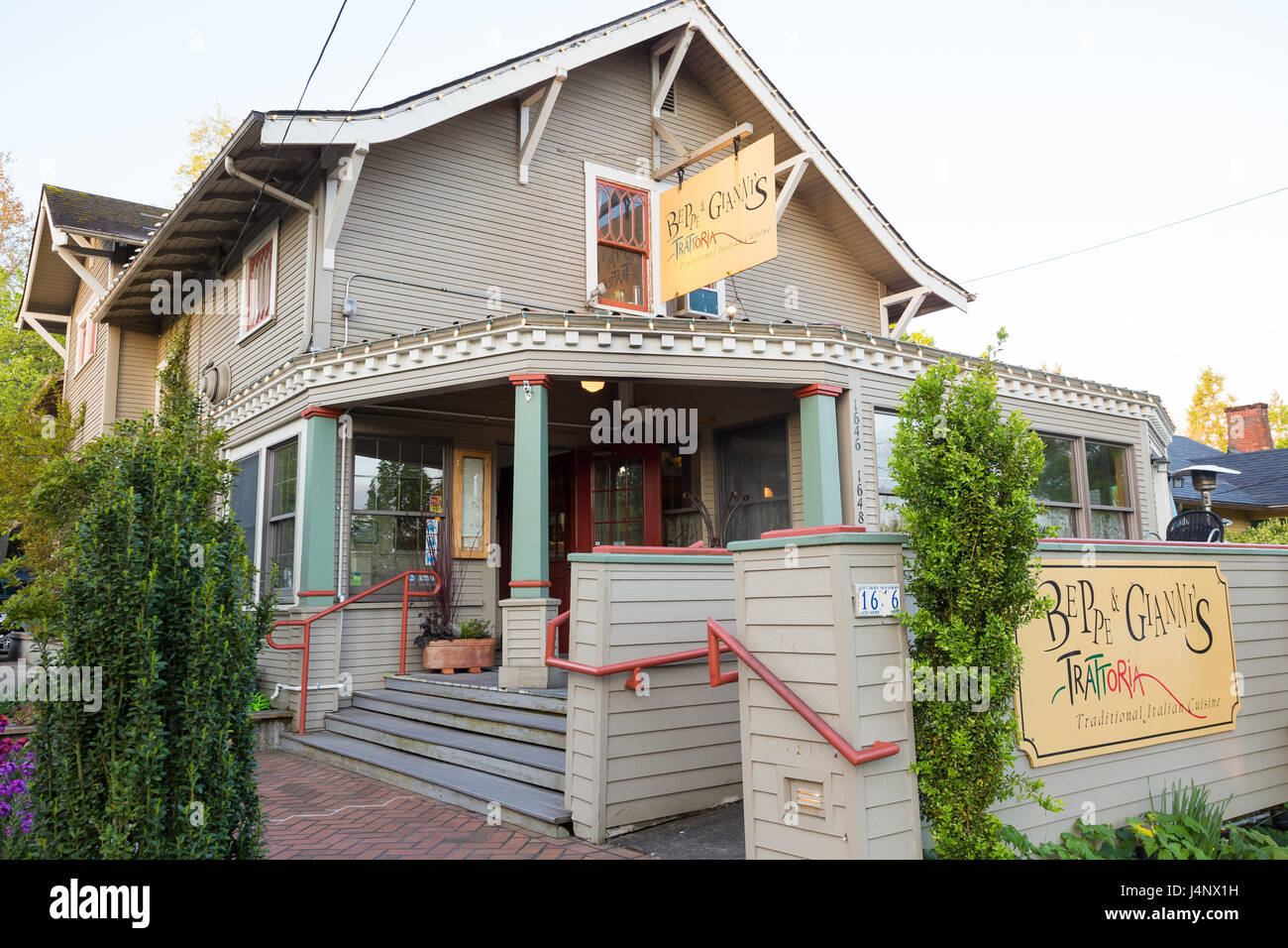 Beppe und Giannis italienisches Restaurant Stockfoto