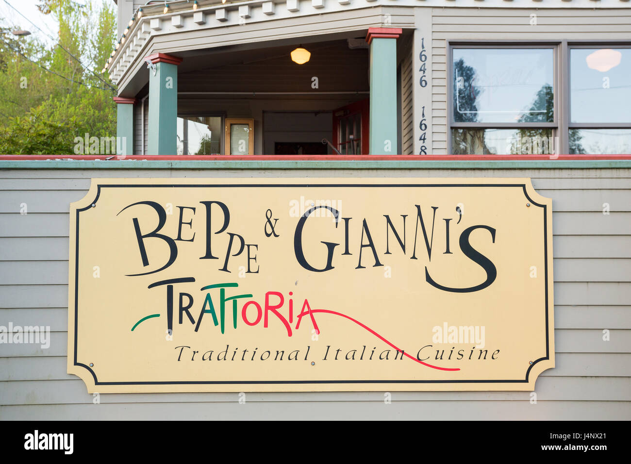 Beppe und Giannis italienisches Restaurant Stockfoto