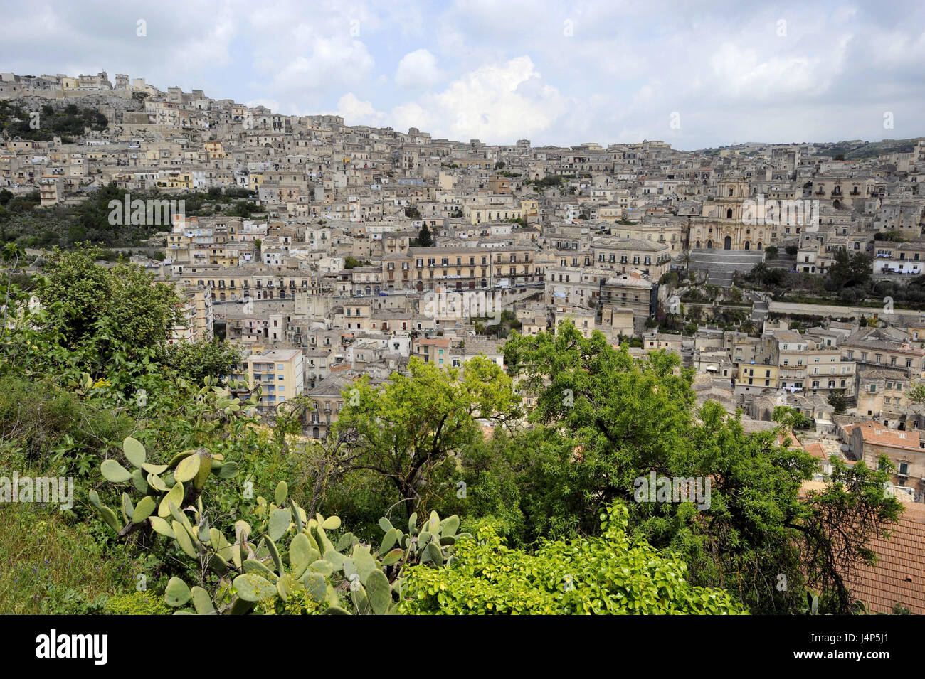 Italien, Insel Sizilien, Modica, Modica Alta, Blick auf die Stadt, Stockfoto