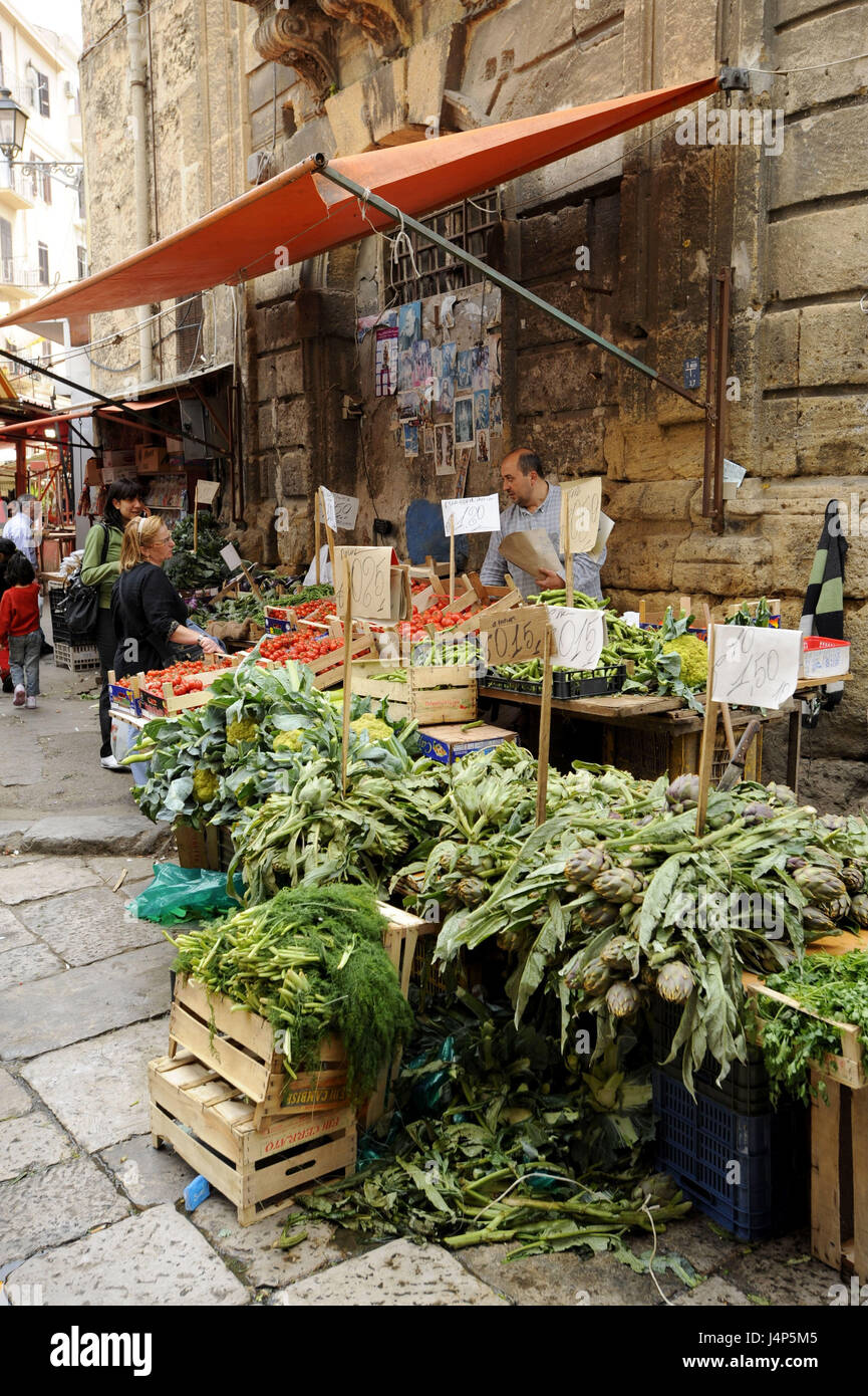 Italien, Insel Sizilien, Palermo, Piazza Ballarò-Markt, Stockfoto