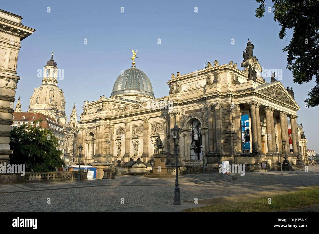 Deutschland, Sachsen, Dresden, Altstadt, Frauenkirche, Hochschule für bildende Künste, Stockfoto