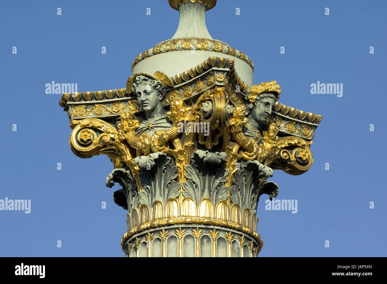 Frankreich, Paris, Place De La Concorde, Straßenlaterne, Nahaufnahme, Stockfoto
