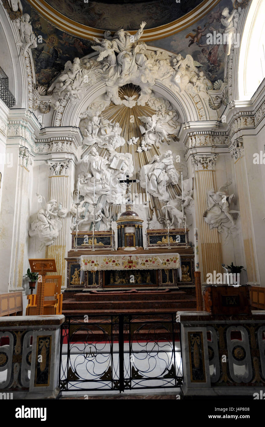 Italien, Insel Sizilien, Agrigento, Santo Spirito Kloster, Kirche, innen geschossen, Stockfoto