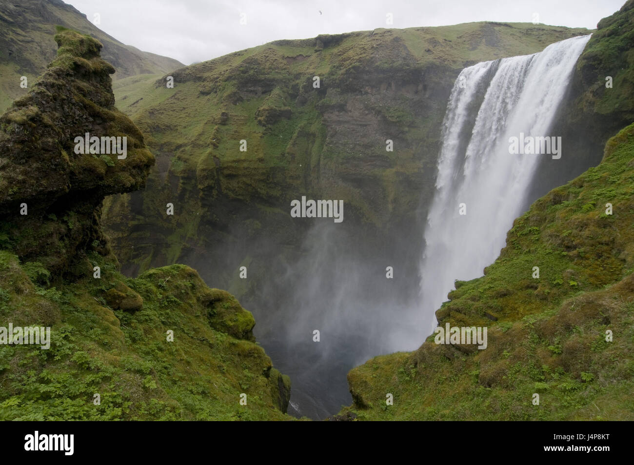 Großen Wasserfall, Skogarfoss, Island, Stockfoto