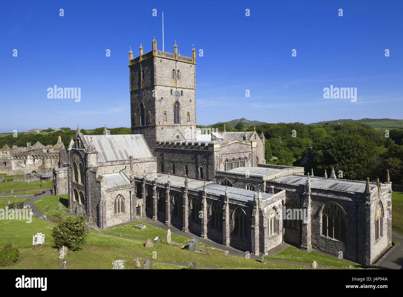 Wales, Pembrokeshire, St. David's, Kathedrale von St. Davids, Stockfoto