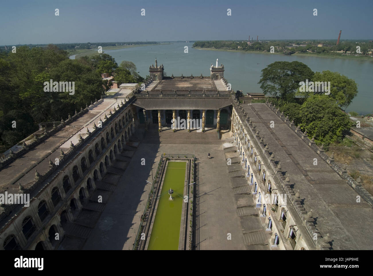 Moschee Imambaras, Ansicht, Hintergrund Hooghly Fluß, Kalkutta, Indien, Stockfoto