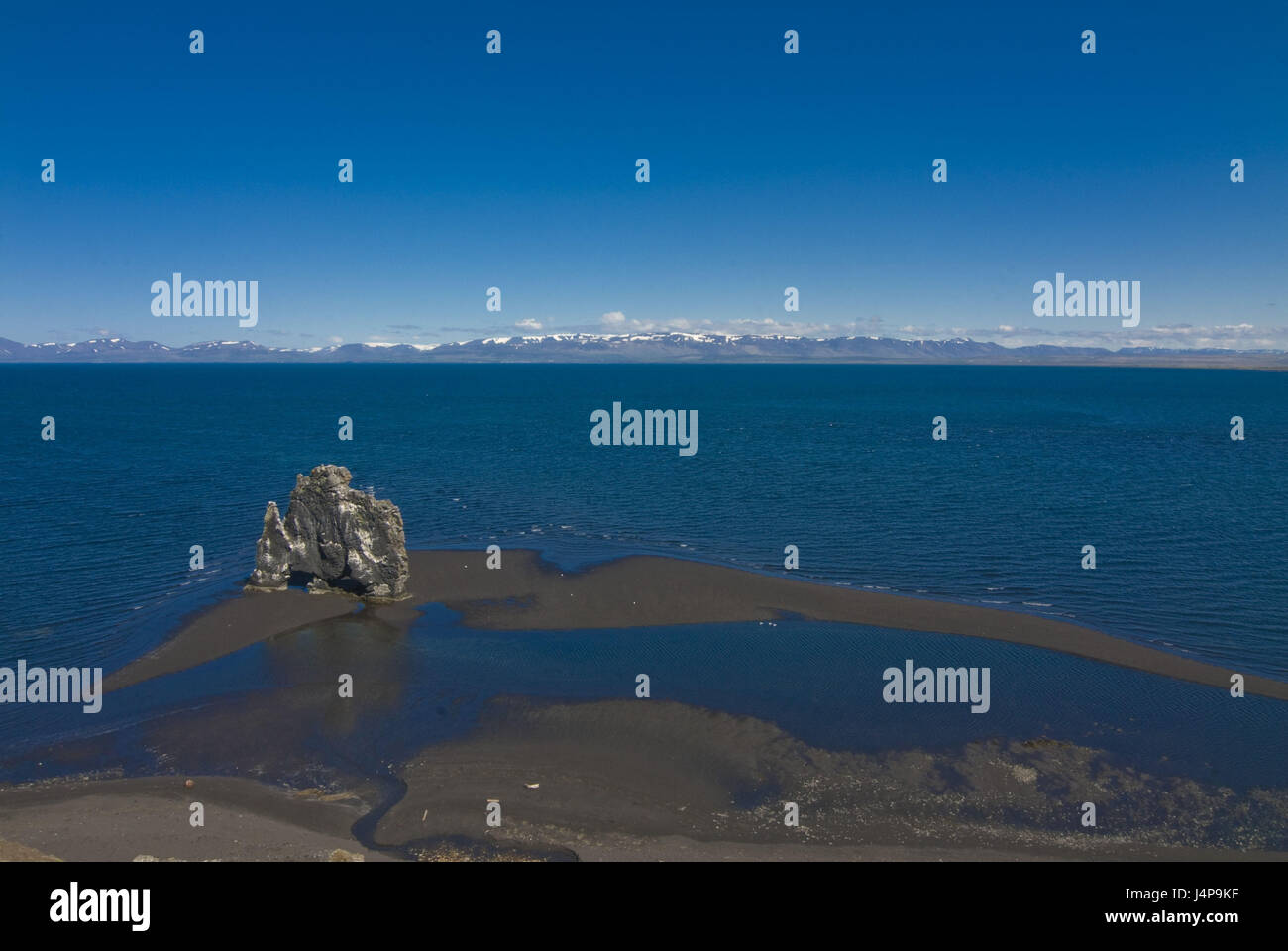 Hvítserkur, Basaltfelsen, Halbinsel Vatnsnes, Island, Stockfoto