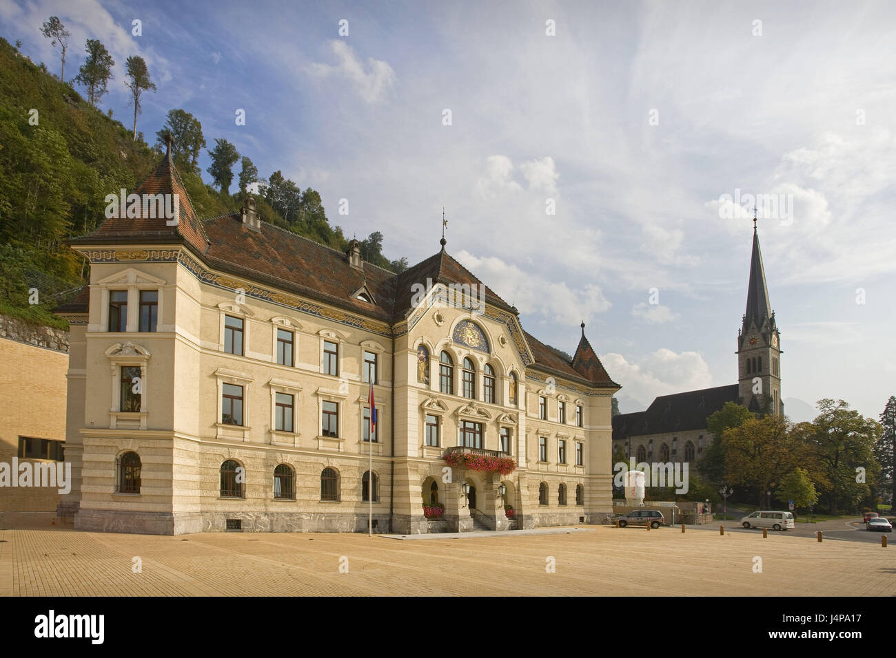 Liechtenstein, Vaduz, Landesverwaltung, Stockfoto