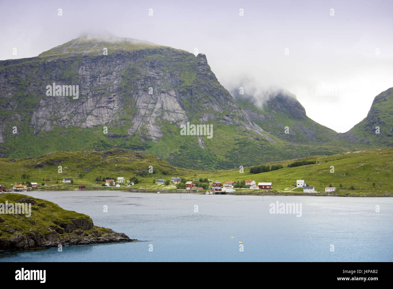 Norwegen, Lofoten, Landschaft, Ort, Stockfoto