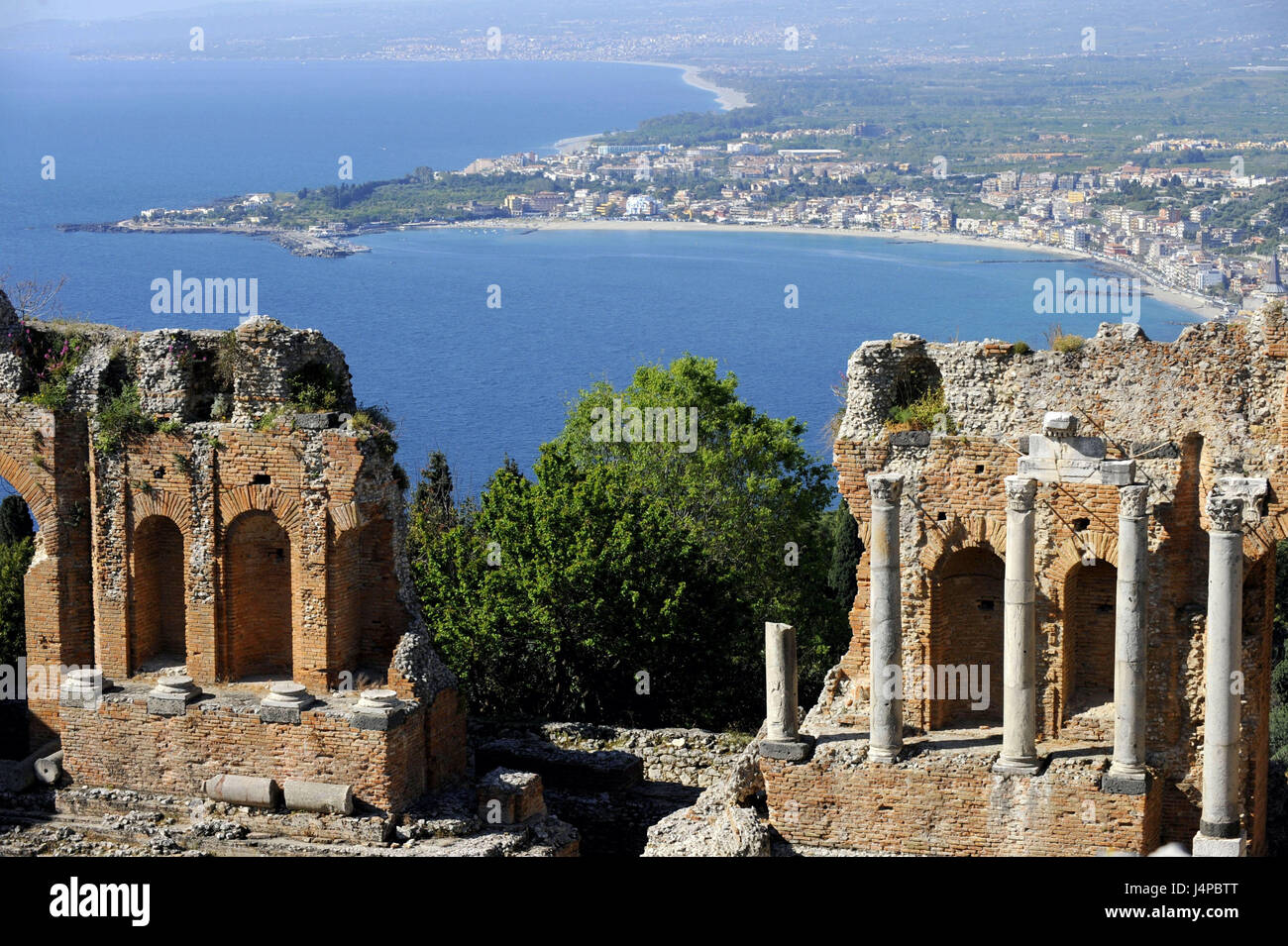Italien, Sizilien, Taormina, griechische Amphitheater, Stockfoto