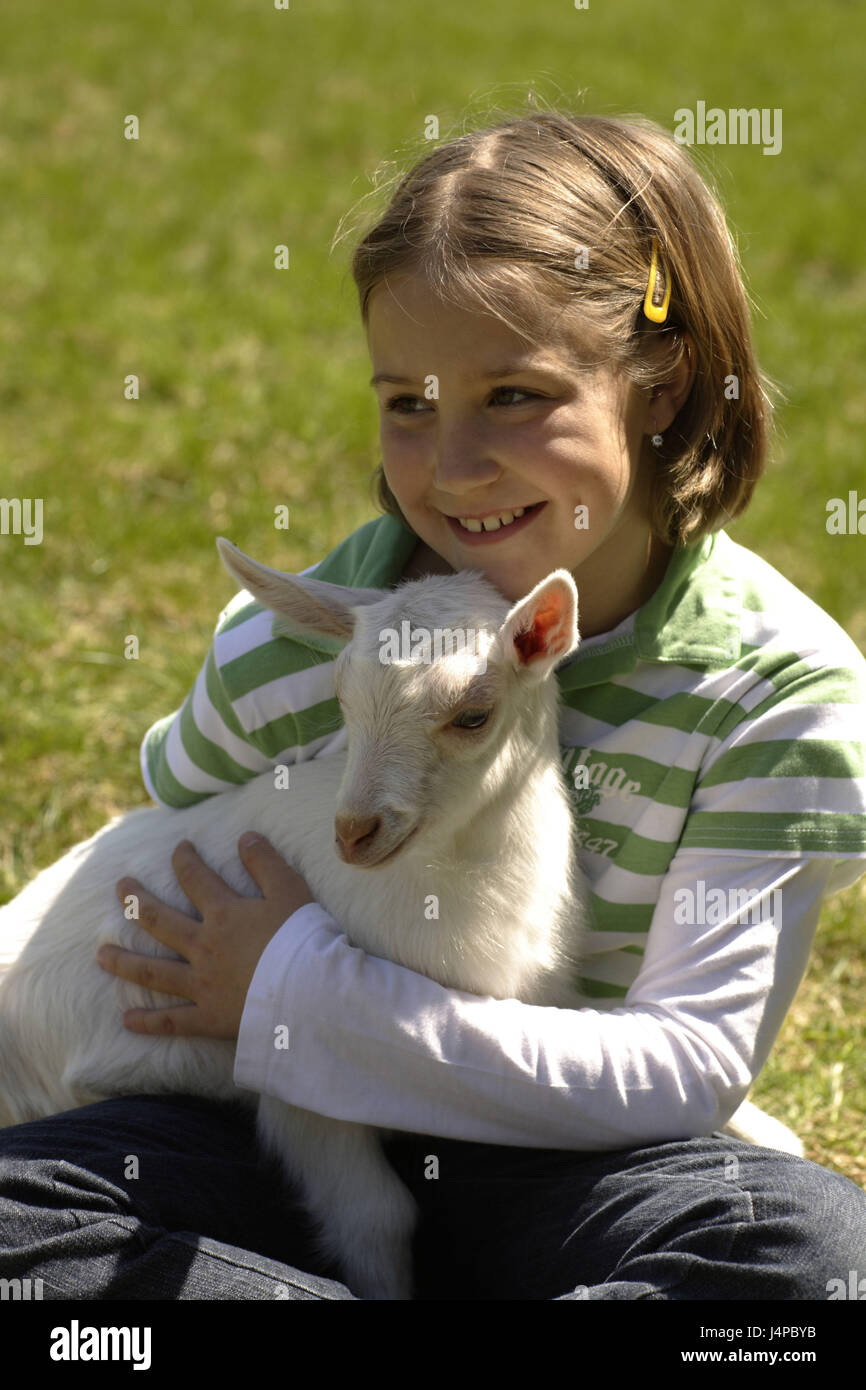 Mädchen, Kinder, halten, Porträt, Modell veröffentlicht, Stockfoto