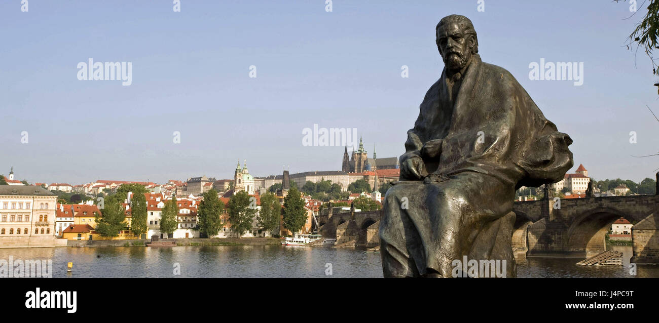 Tschechische Republik, Tschechien, Prag, Bedrich Smetana Statue, Stockfoto