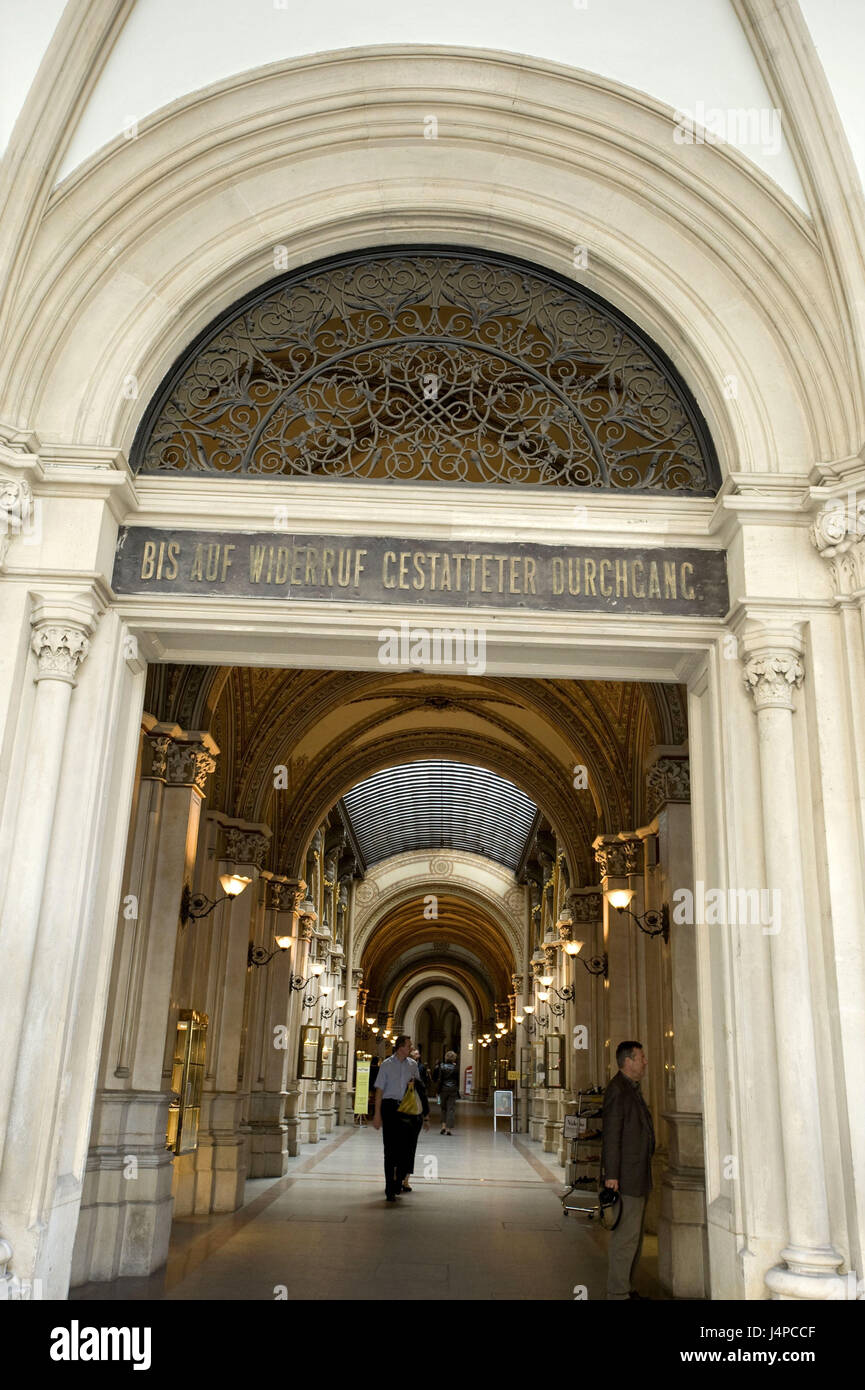 Österreich, Wien, Palais Ferstel, Freyung, Stockfoto