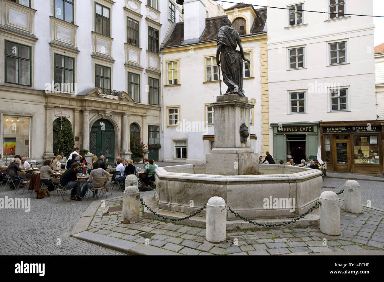 Österreich, Wien, der Franziskaner Platz, kleines Café Stockfoto