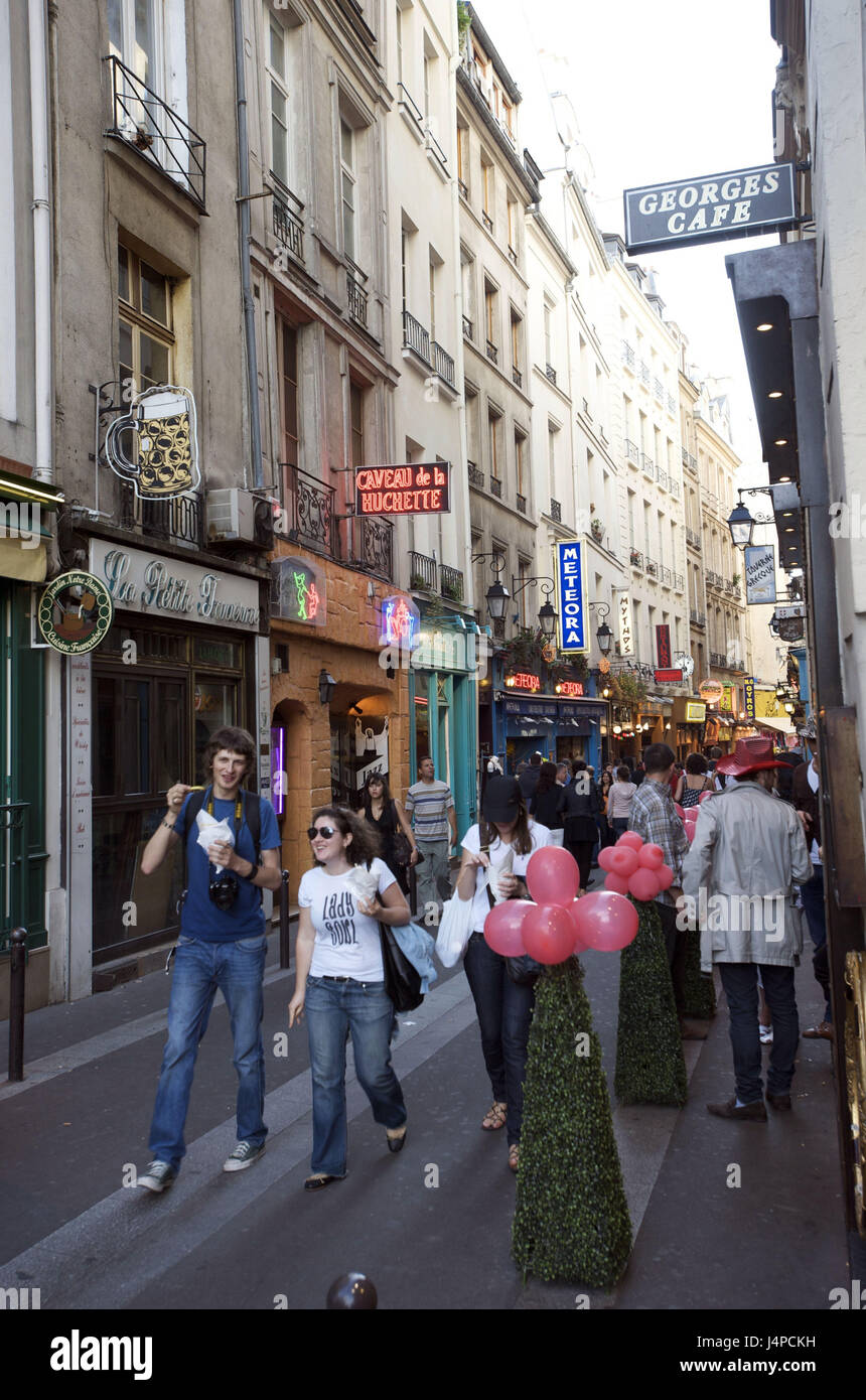 Frankreich, Paris, Le Unterkunft Latein, Rue De La Huchette, Caveau De La Hachette, Jazzclub, Stockfoto