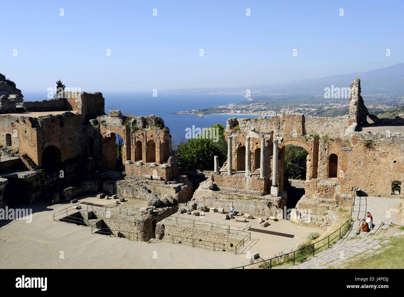 Italien, Sizilien, Taormina, griechische Amphitheater, Stockfoto