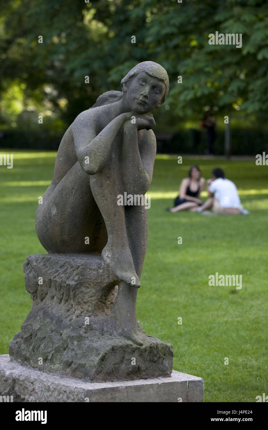 Tschechische Republik, Tschechien, Prag, Insel Kampa, Park, Statue, Stockfoto