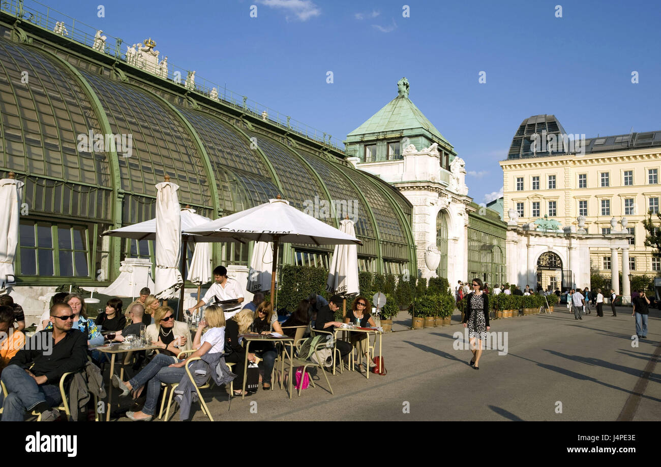 Österreich, Wien, Schlossgarten, Gewächshaus, Restaurant, Stockfoto