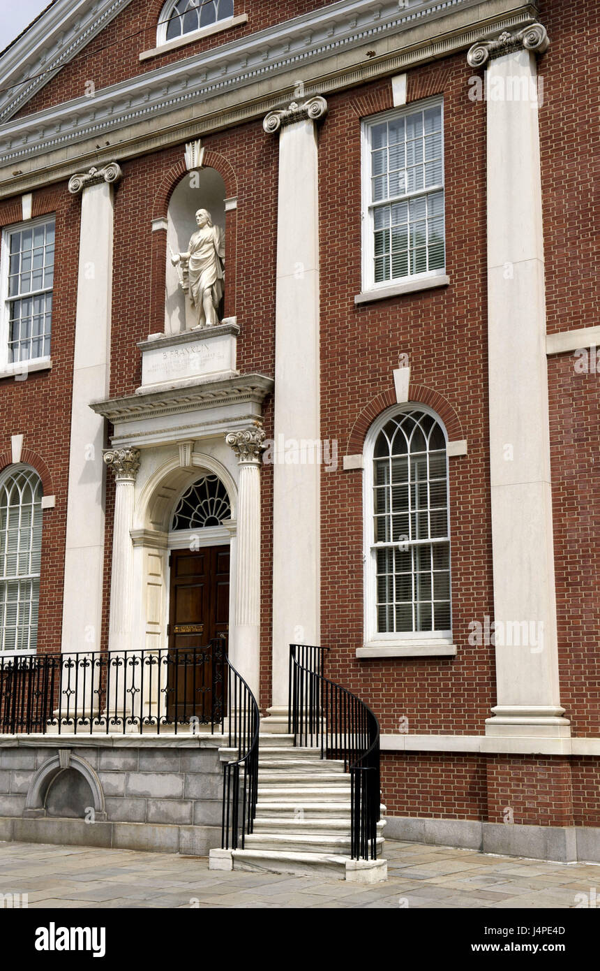 Die USA, Vereinigte Staaten von Amerika, Pennsylvania, Philadelphia, Zentrum der Stadt, Unabhängigkeit landesweit Geschichtspark, American Philosophical Society Museum, Stockfoto