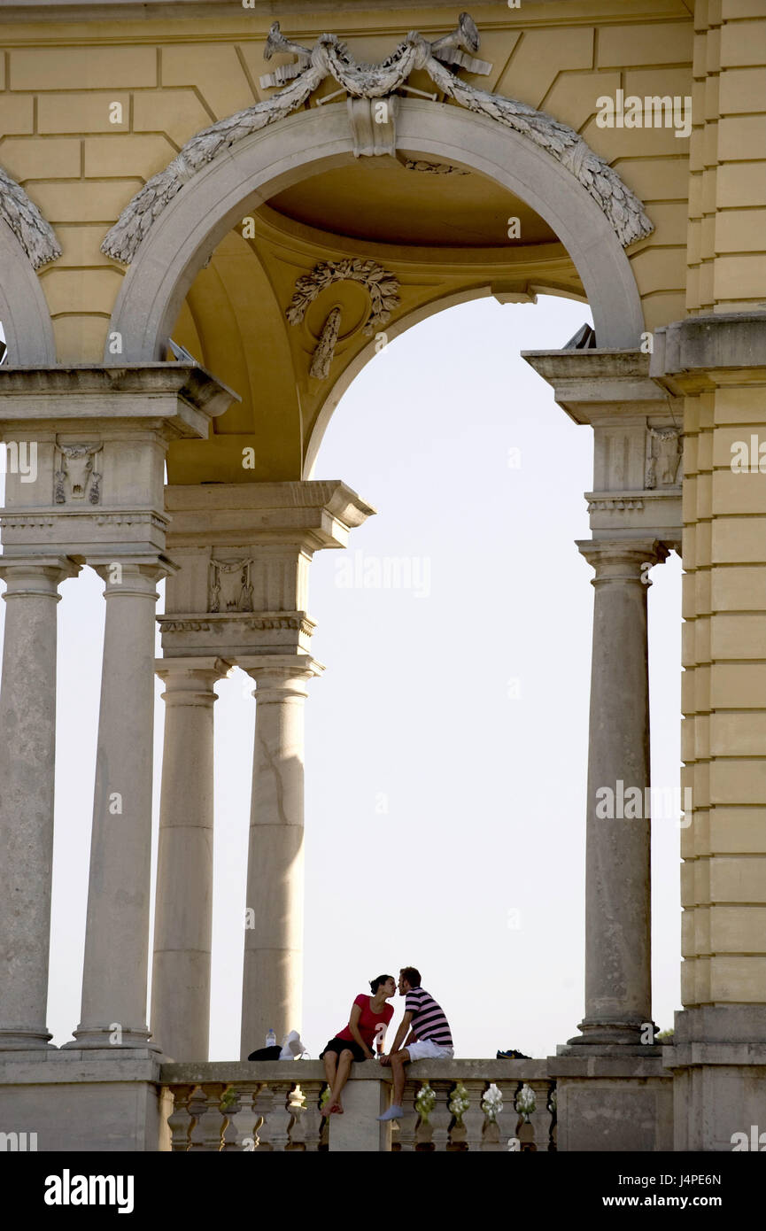 Österreich, Wien, Schloss Schönbrunn, Schlosspark, Gloriette, Stockfoto