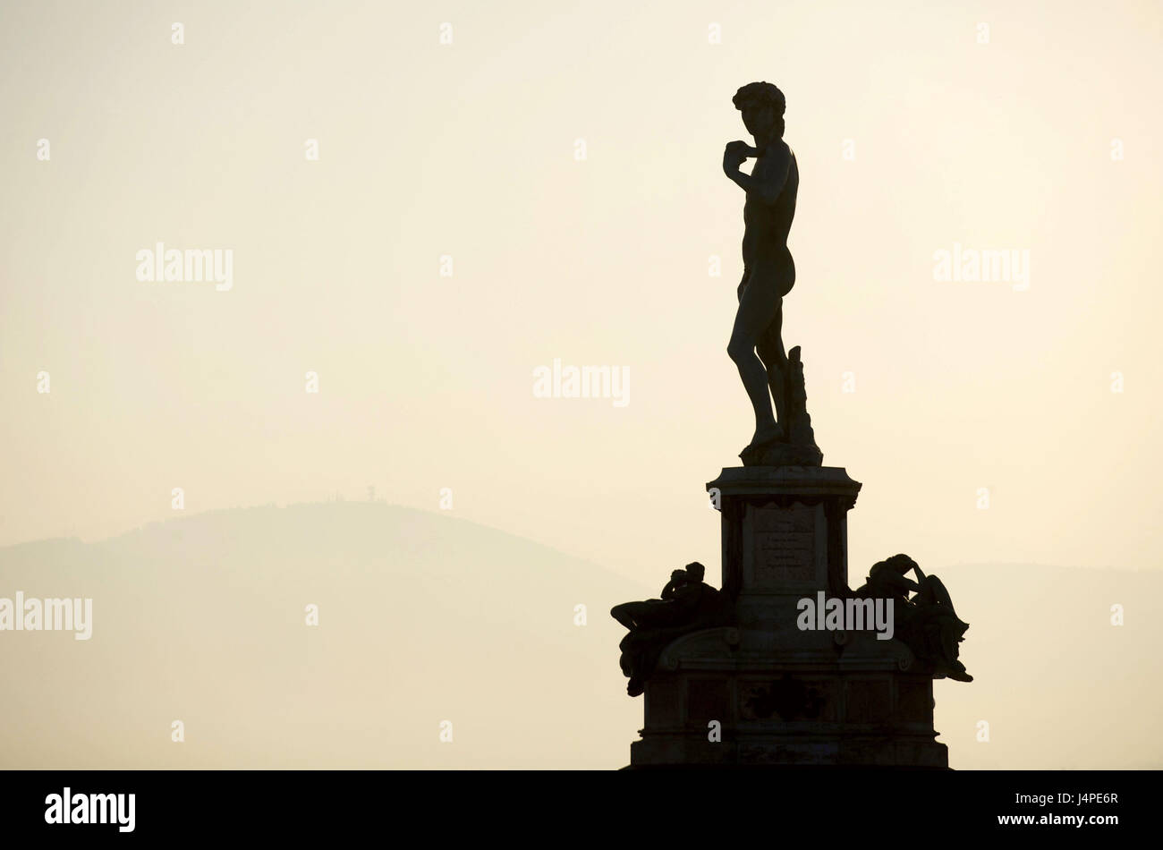 Italien, Toskana, Florenz, Piazzale Michelangelo, David-Statue, Stockfoto