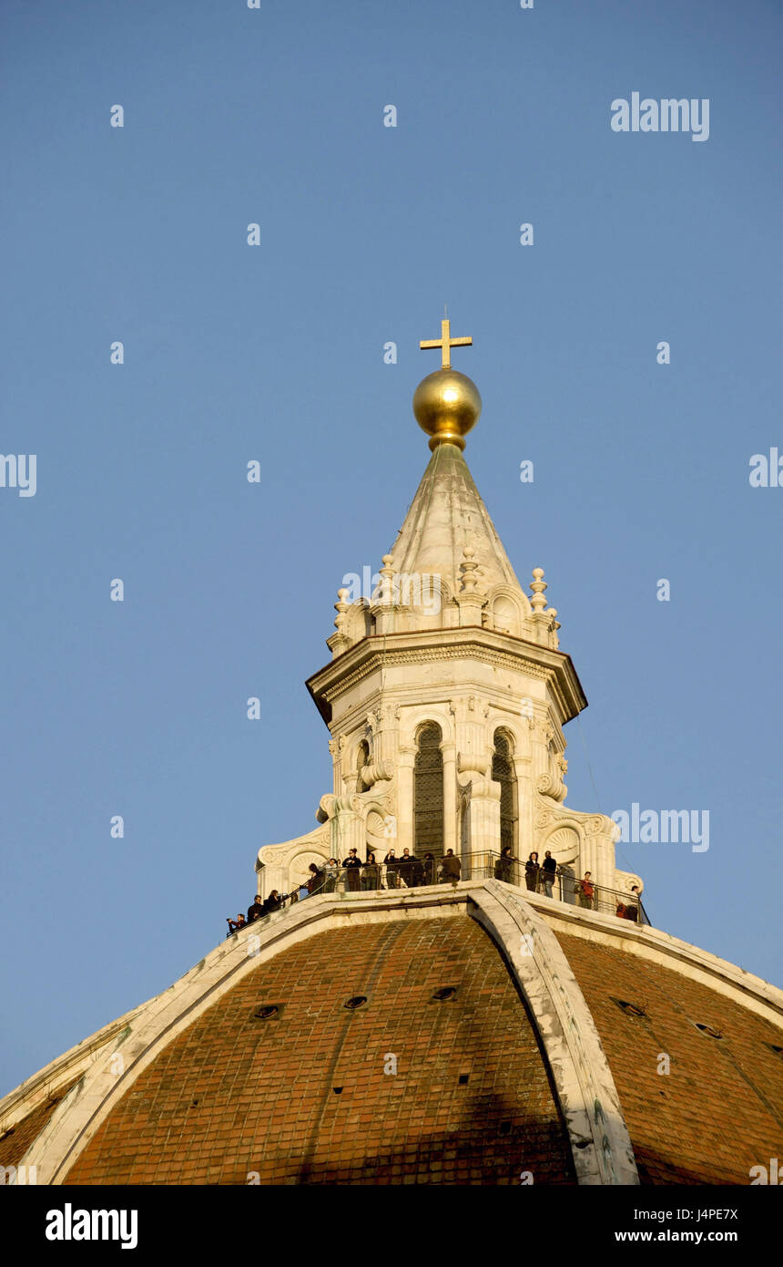 Italien, Toskana, Florenz, Piazza del Duomo, Kathedrale Santa Maria del Fiore Tu, Kuppel von Brunelleschi, Besucher, Stockfoto