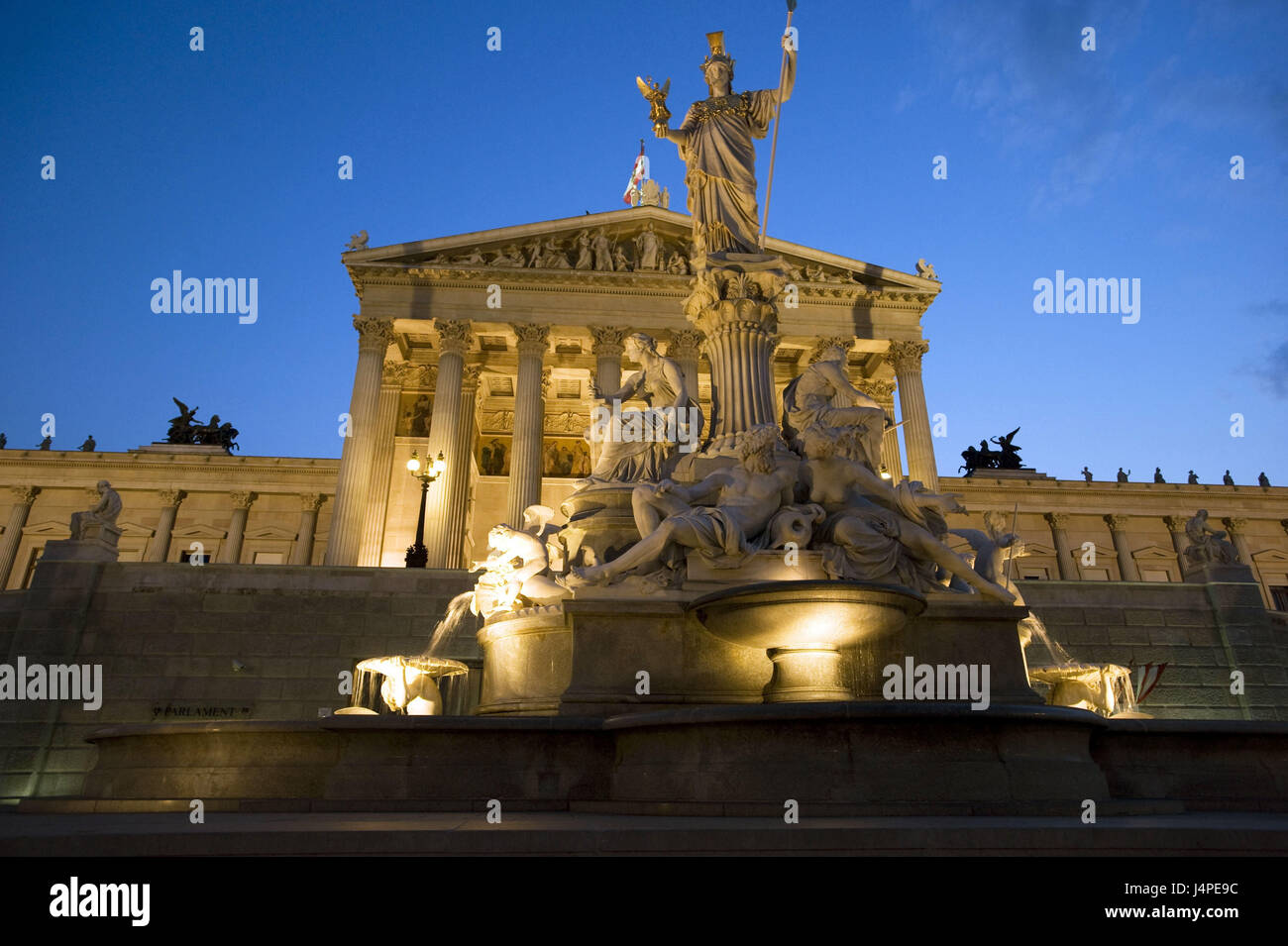 Österreich, Wien, Pallas Athene Brunnen, Stockfoto