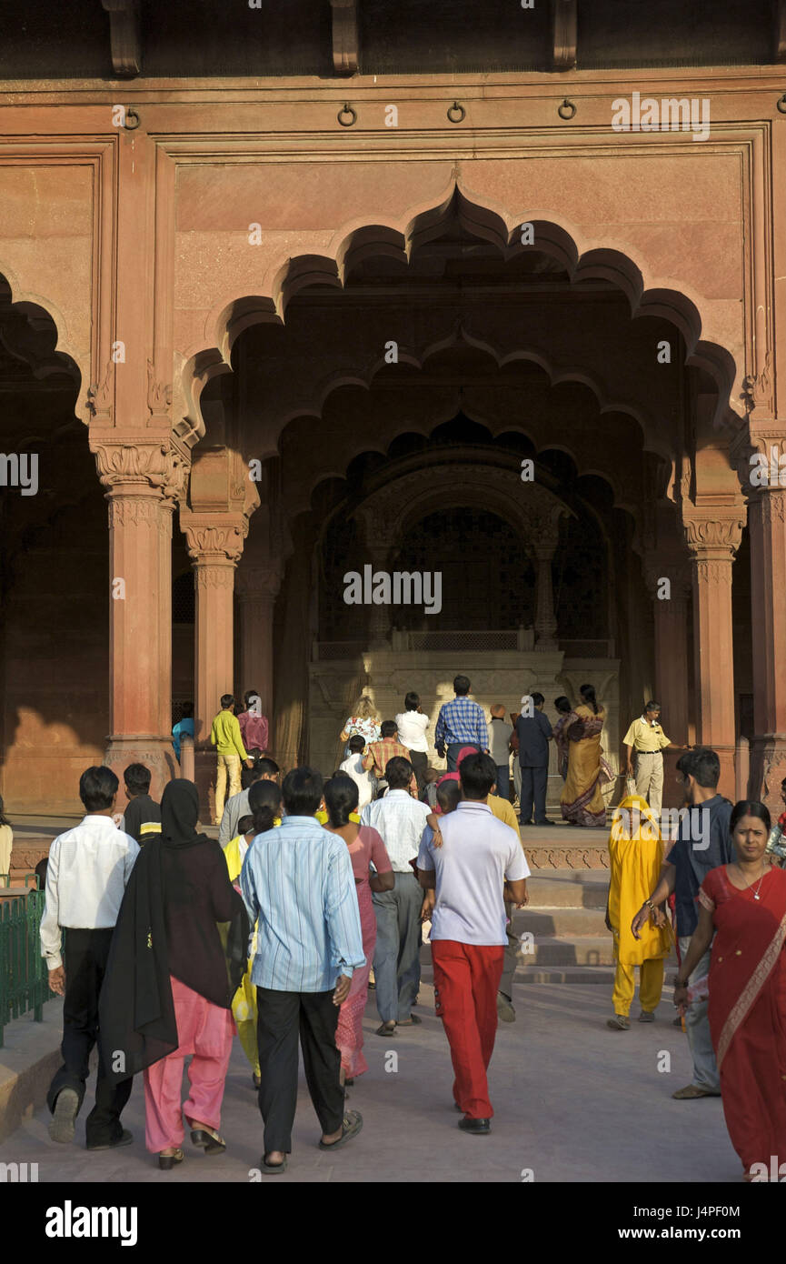 Indien, Delhi, Old Delhi, roten Fort, Diwan, was ich bin, Halle der öffentlichen Anhörungen, Stockfoto