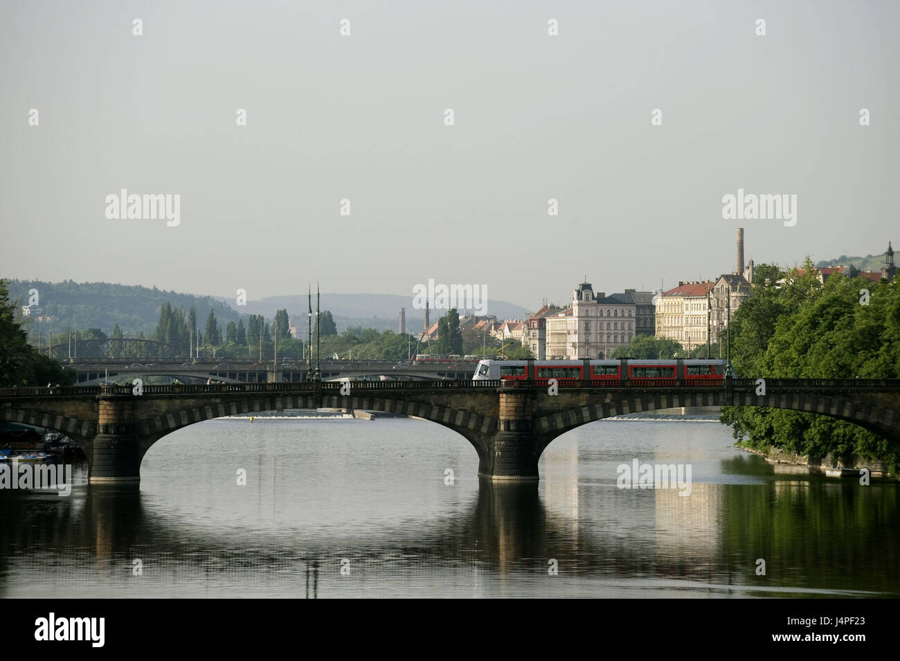 Tschechien, Prag, Tschechische Republik, Moldau, zu überbrücken, Stockfoto