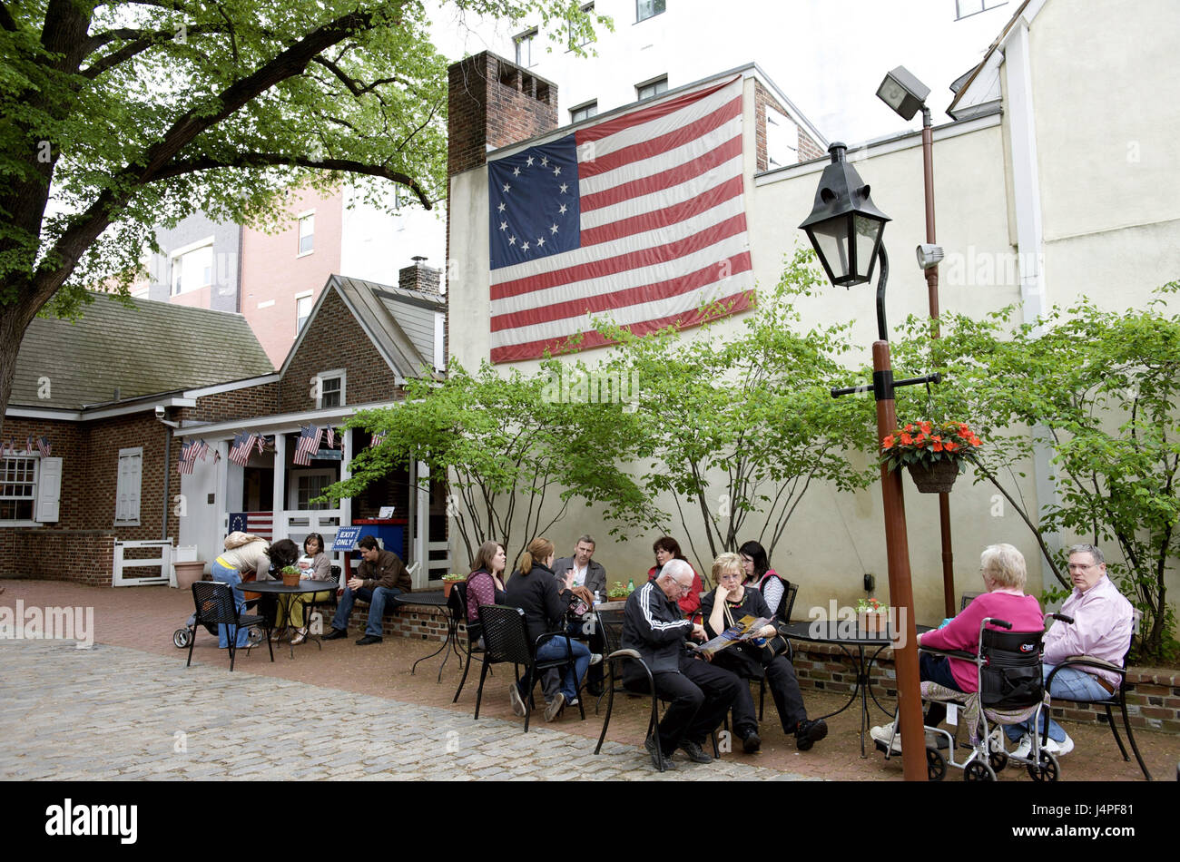 Der USA, den Vereinigten Staaten von Amerika, Pennsylvania, Philadelphia, Zentrum der Stadt, Betsy Ross House, Stockfoto