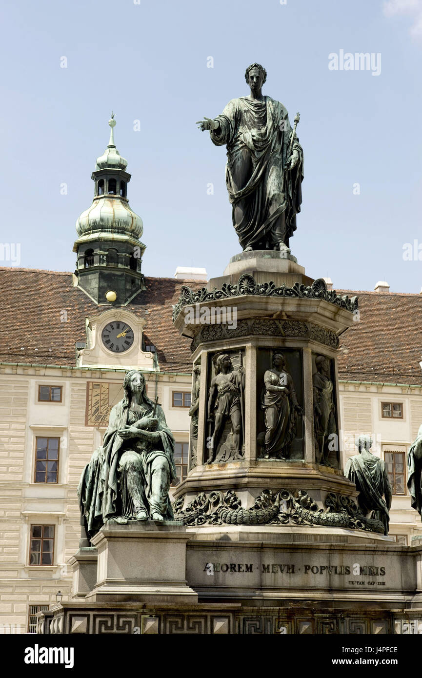 Österreich, Wien, Hofburg, Schloss Hof, Denkmal, Stockfoto