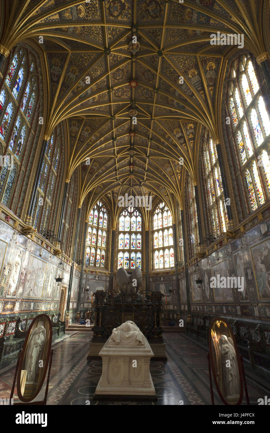 Grossbritannien England Berkshire Windsor Windsor Castle St Georgs Kapelle Innen Geschossen Sarg Reflektor Stockfotografie Alamy