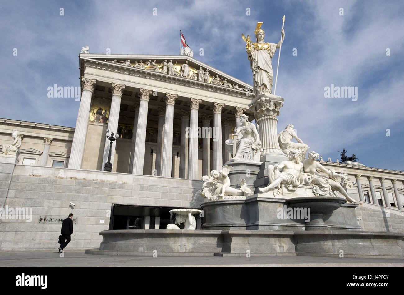 Österreich, Wien, Parlamentsgebäude, Stockfoto