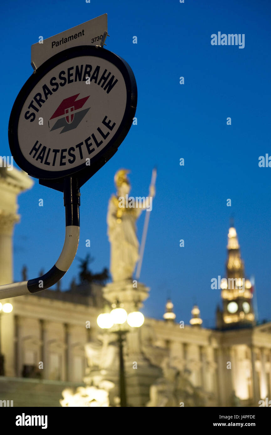 Österreich, Wien, Pallas Athene Brunnen zu stoppen, Stockfoto