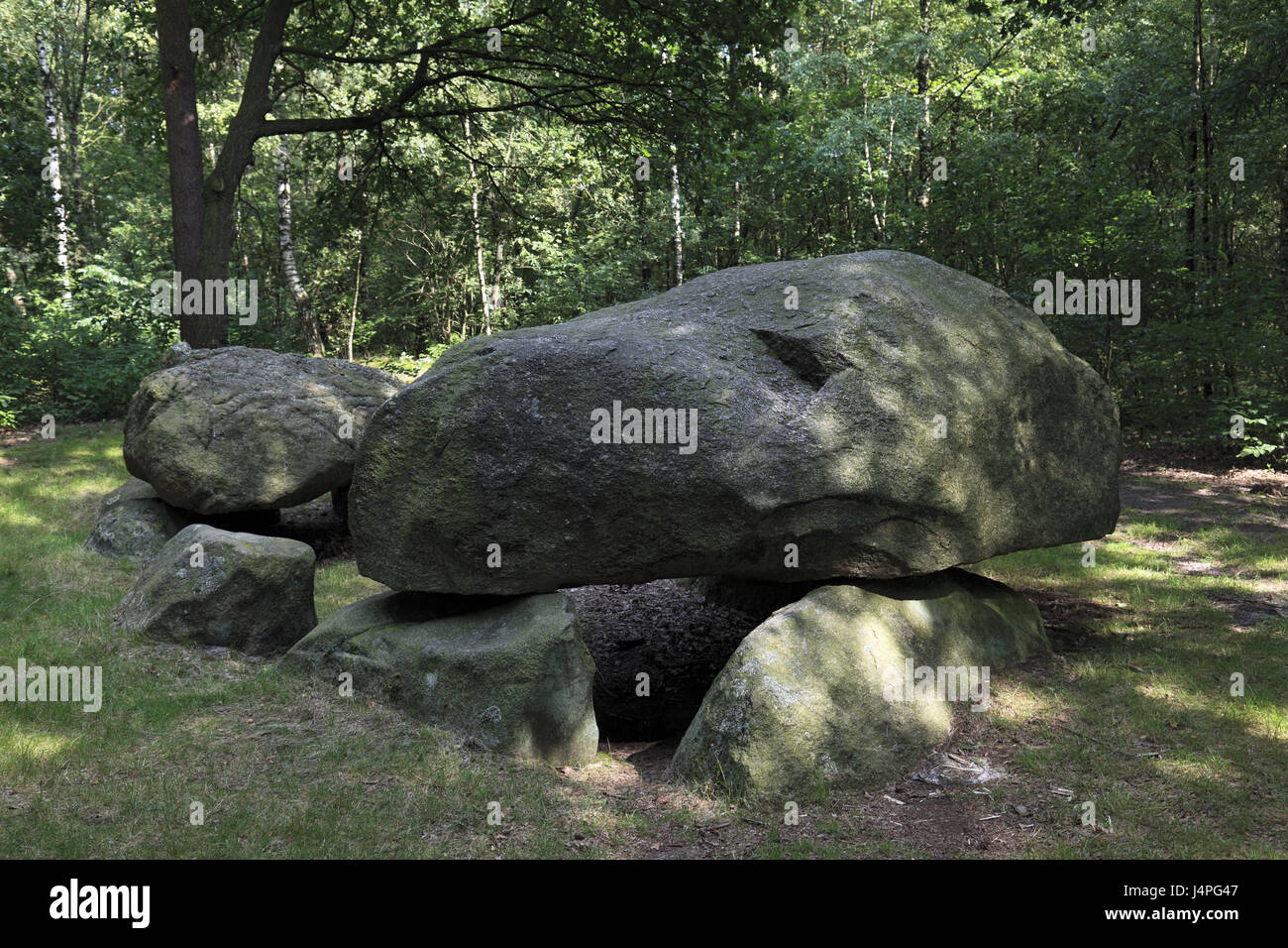 Deutschland, Meppen, Hares Valley, Emsland, Niedersachsen, Meppen-Apeldorn, Steinzeit, megalithische Grabstätte, megalithische Grabstätte, Apeldorn, "der steinerne Schlüssel", Stockfoto