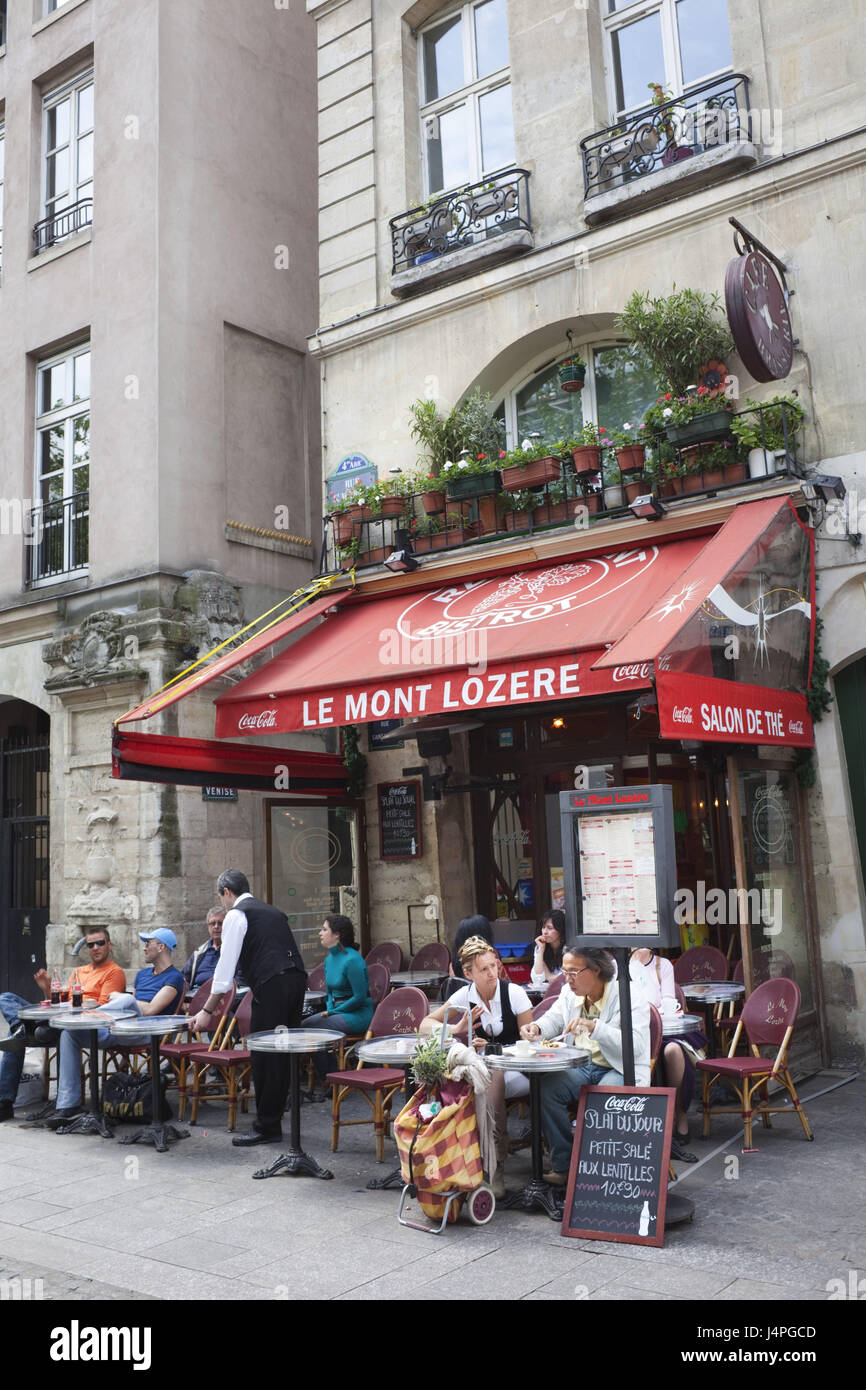 Frankreich, Paris, Straßencafé, Gäste, kein Model-Release, Stockfoto