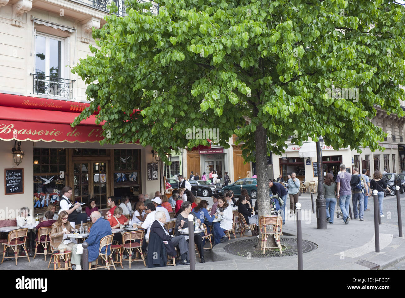 Frankreich, Paris, Straßencafé, Gäste, kein Model-Release, Stockfoto