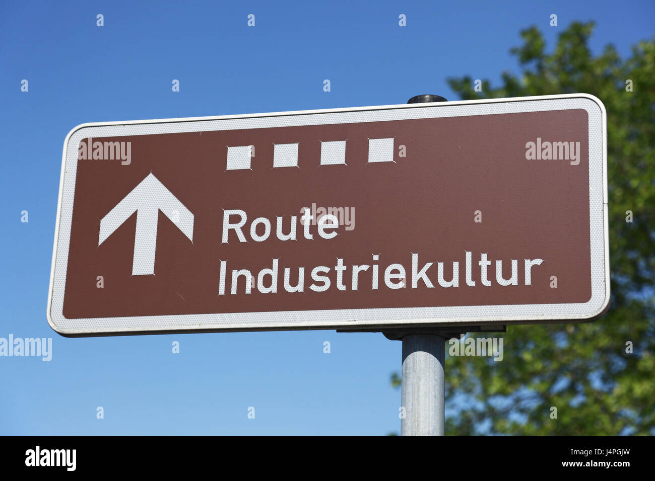 Deutschland, Castrop-Rauxel, Schilder, route Industriekultur, Stockfoto