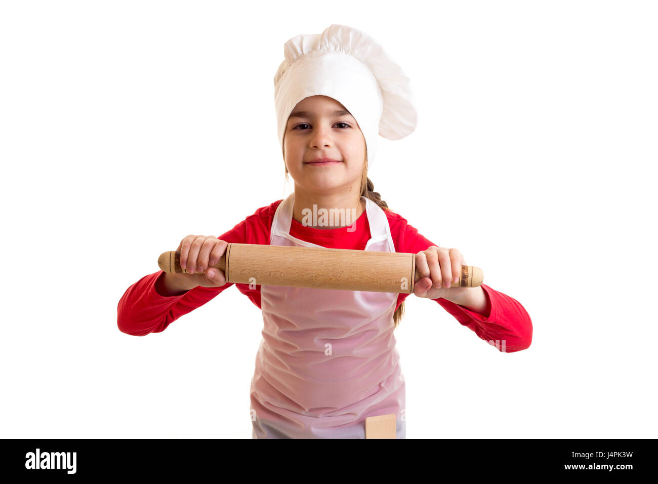 Kleines Mädchen Kochen Stockfoto