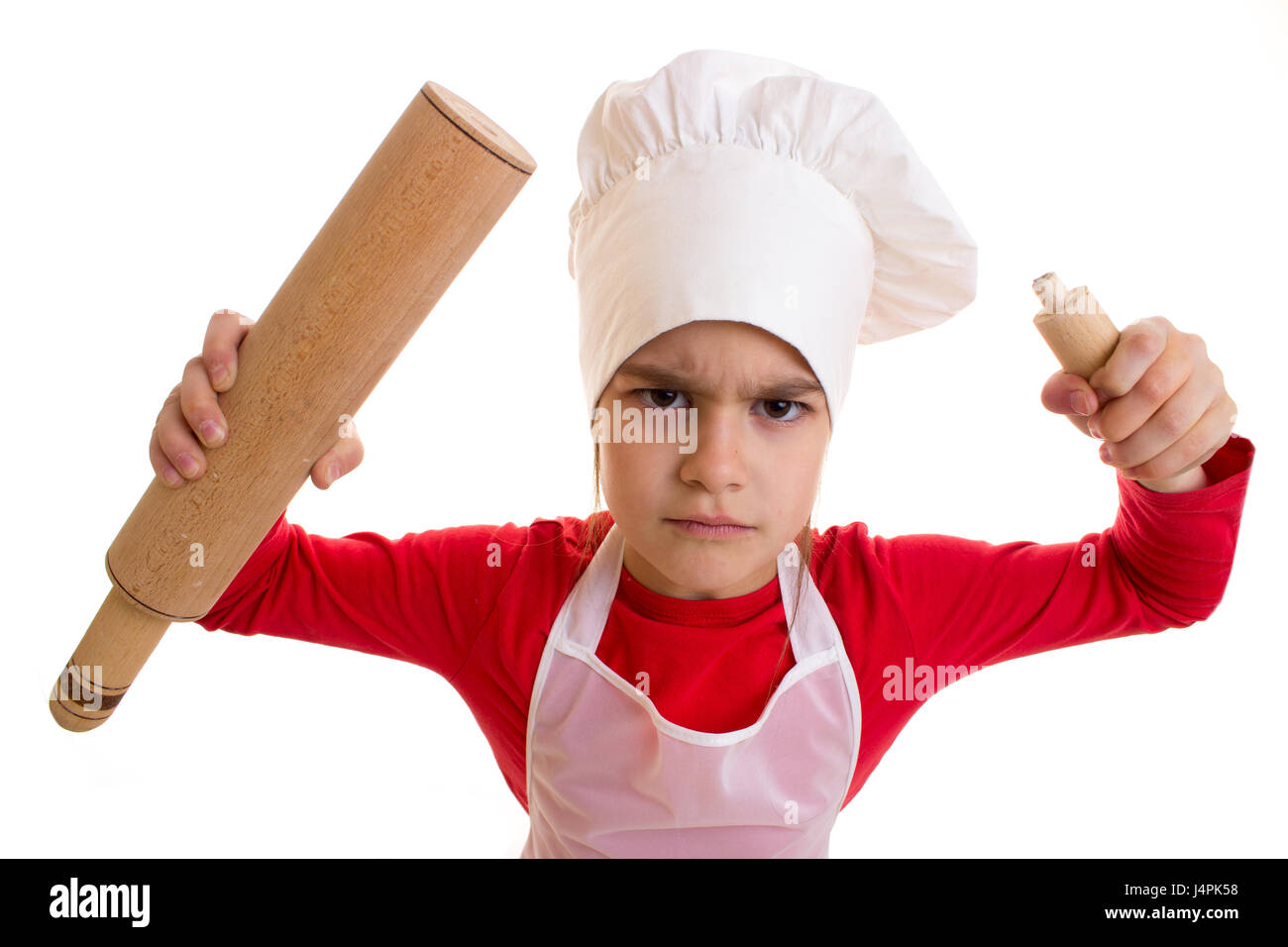 Kleines Mädchen Kochen Stockfoto