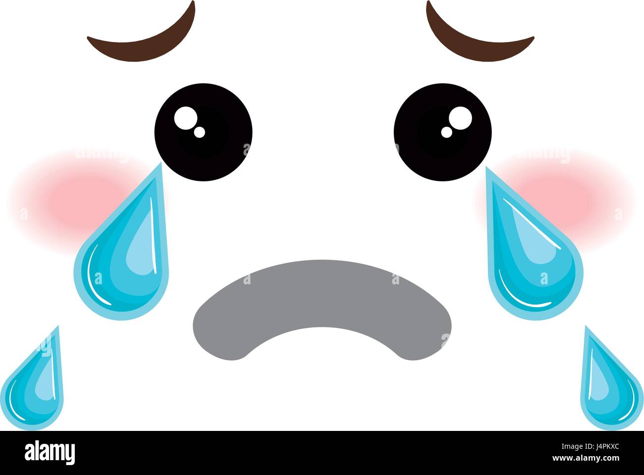 weinendes Gesicht Emoticon KawaiiStil Alamy