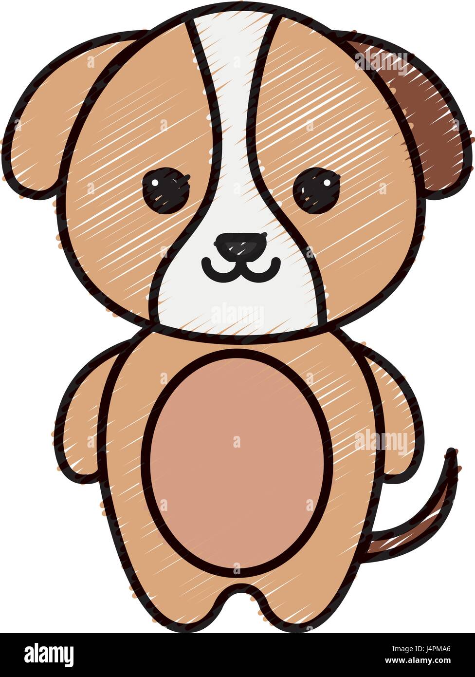 süß und zart Hund Kawaii-Stil Stock-Vektorgrafik - Alamy