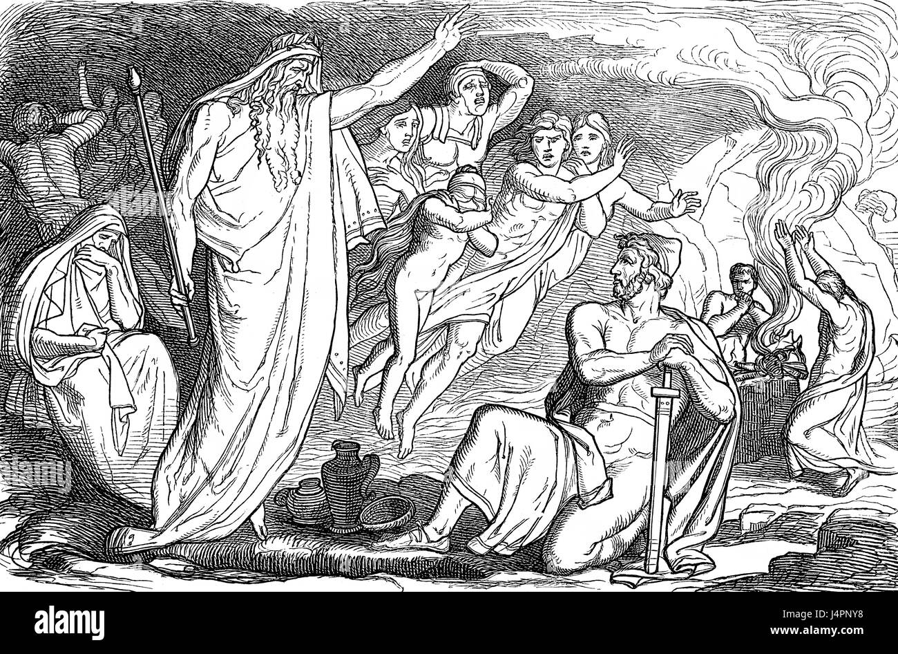 Odysseus in der Unterwelt, Homers Odyssee Stockfotografie - Alamy