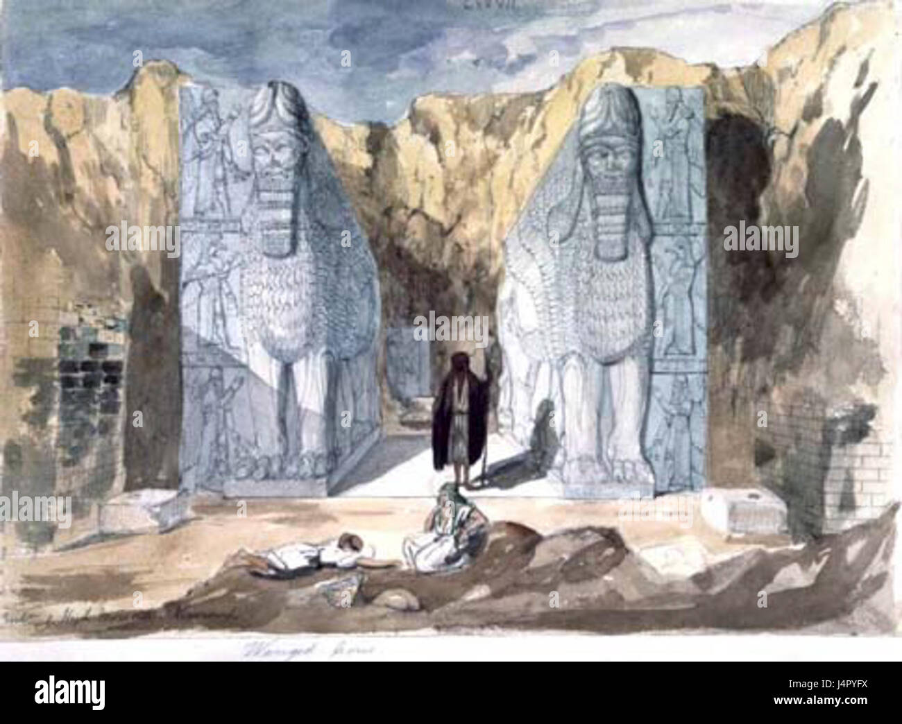 Geflügelten Löwen Stockfoto