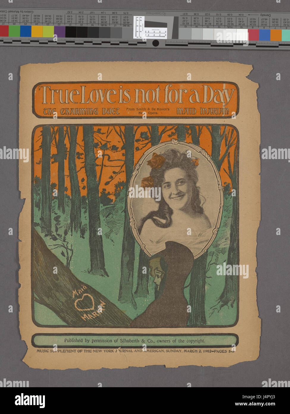 Dieser Text, wahrscheinlich ein literarisches Werk oder eine Publikation, beschäftigt sich mit dem Thema der dauerhaften Liebe und betont dessen Beständigkeit und Tiefe über die Zeit hinweg. Stockfoto