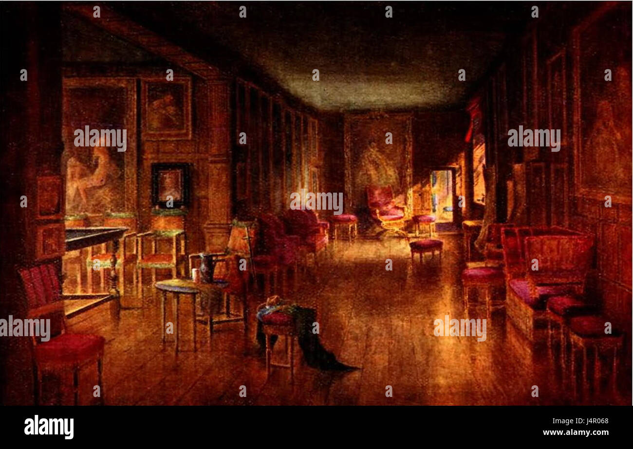 Die Leicester Gallery at Knole in Sevenoaks, England, ist bekannt für ihre historische Kunstsammlung. Die Galerie zeigt eine breite Palette von Werken, die das kulturelle und künstlerische Erbe des Knole Anwesens und der größeren Region Sevenoaks hervorheben. Stockfoto