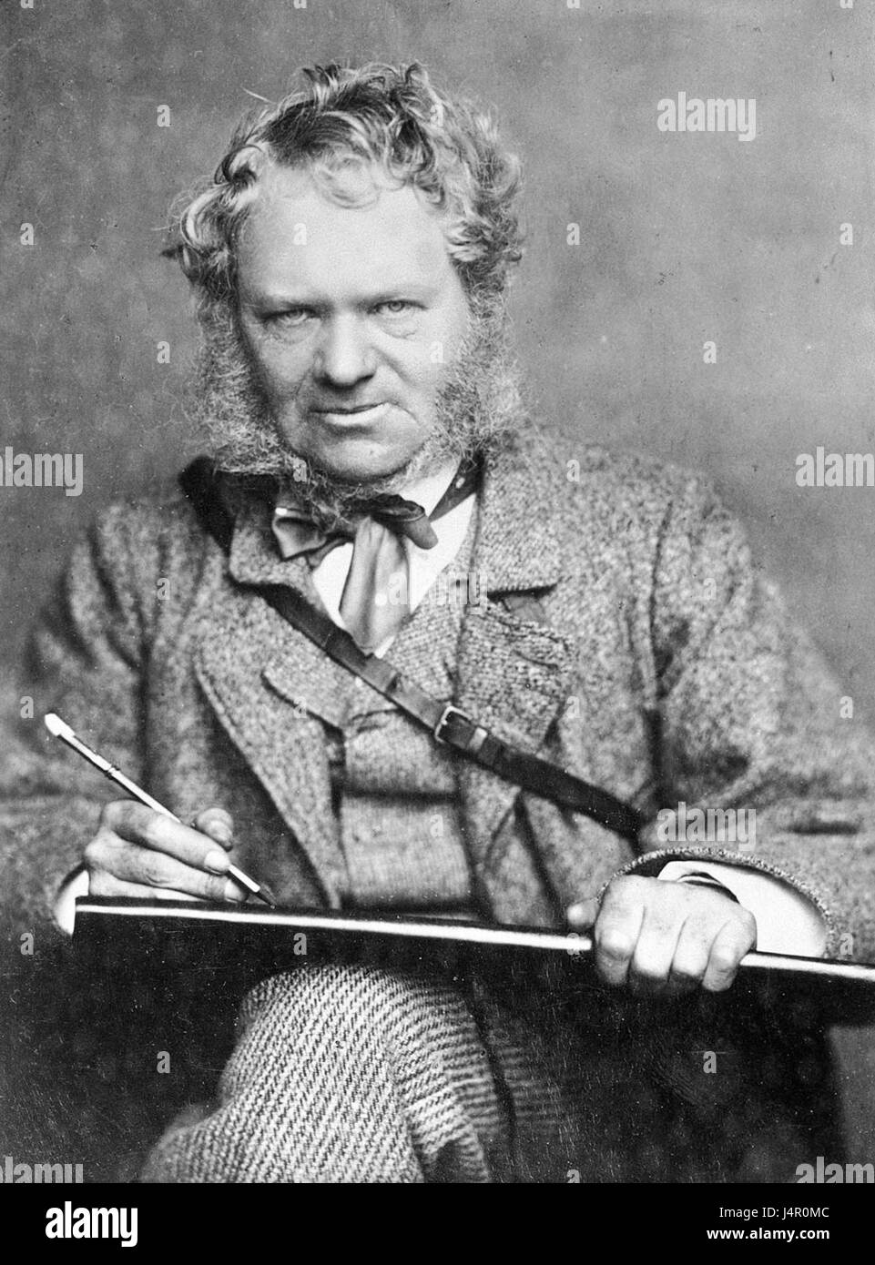 Edwin Landseer war ein britischer Maler des 19. Jahrhunderts, der vor allem für seine realistischen Darstellungen von Tieren, insbesondere im Kontext britischer Landschaften und Tierwelt, bekannt war. Stockfoto