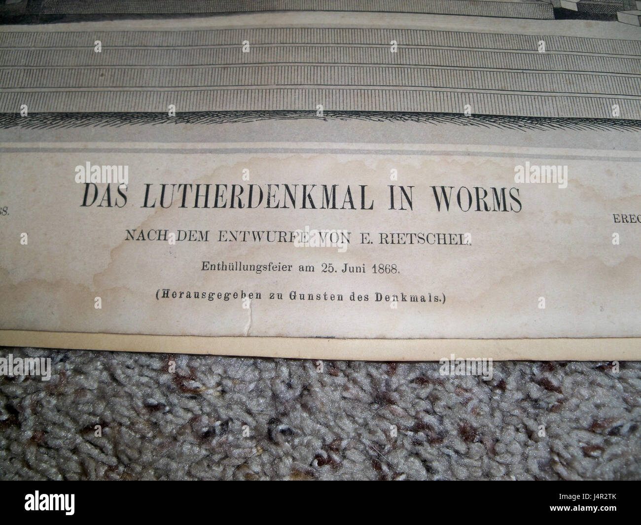 Das Denkmal zu LUTHER AT WORMS den 25. Juni 1868 nach der Skizze von RIETSCHEL 03 Stockfoto