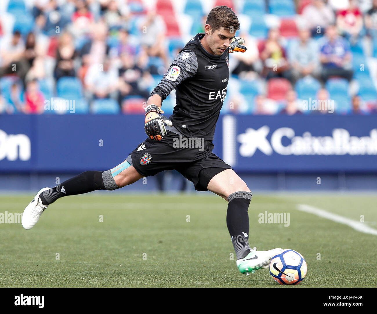 01 Raul Fernandez von UD Levante während der spanischen La Liga 123-Fußballspiel zwischen Levante UD Vs FC Girona im Ciutat de Valencia-Stadion am 13. Mai 2017. Stockfoto