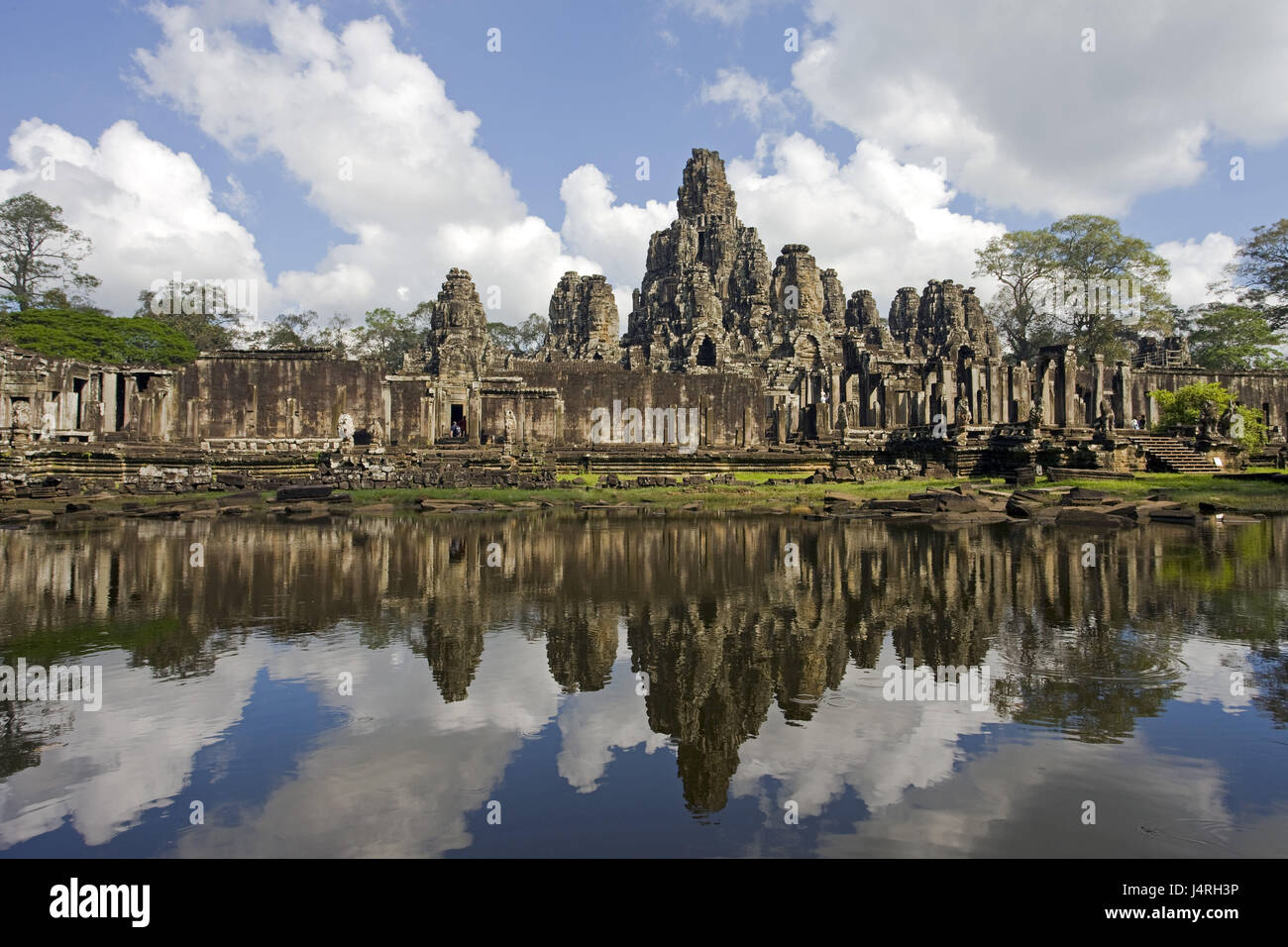 Kambodscha, Siem Reap, Angkor Wat, Angkor Tohm, Bayon Tempel, Stockfoto